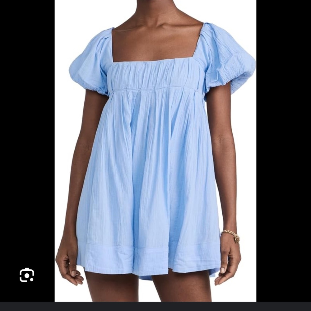 Blue Free People Marina Mini Dress